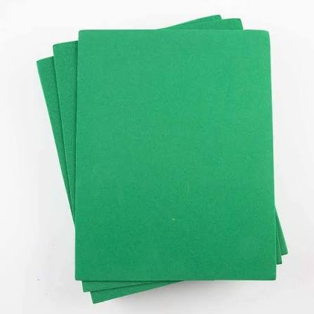 Foamy Matiz Tamaño Carta Verde Bandera Paquete 5 Piezas