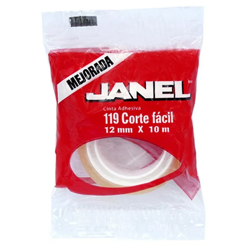 Cinta Adhesiva Transparente Janel T119 12 mm x 10 m