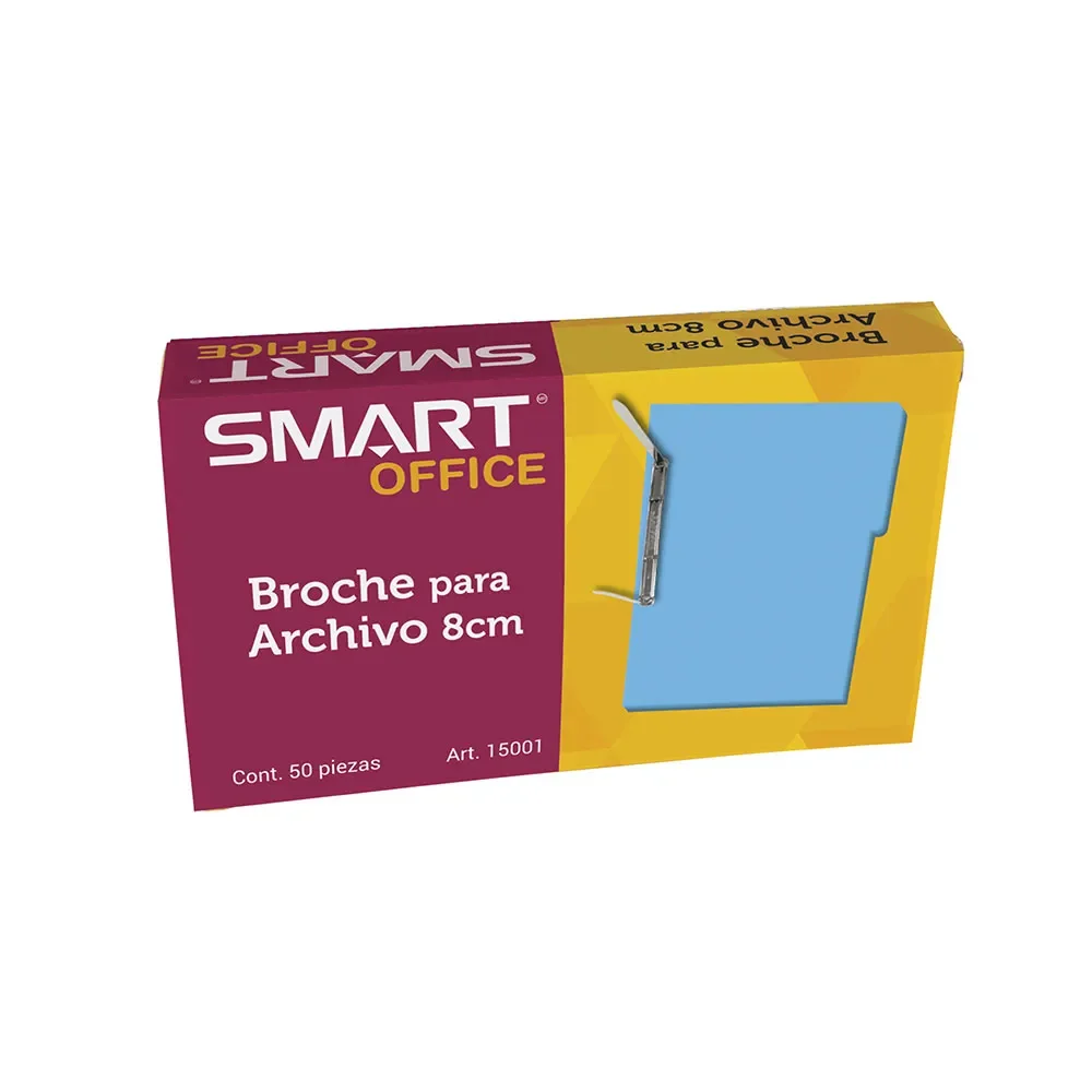 Broche Baco para Archivo Smart Office 8 cm Caja 50 Piezas 15001
