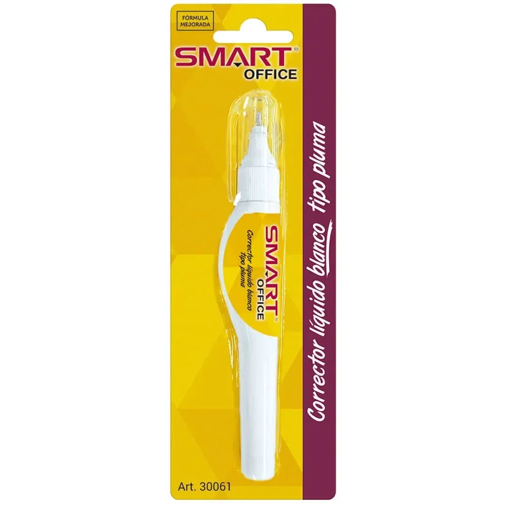 Corrector Smart Office Pluma Blanca 7 ml 1 Pieza