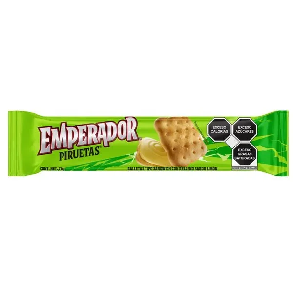 Galleta Gamesa Emperador Piruetas Limón 90 g