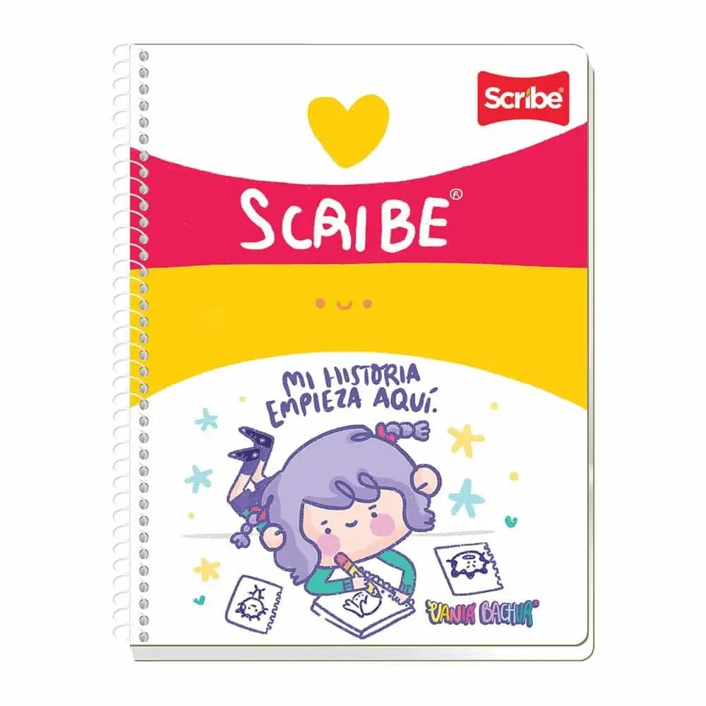 Cuaderno Scribe Raya Espiral Profesional 90 Hojas Vania Bachur