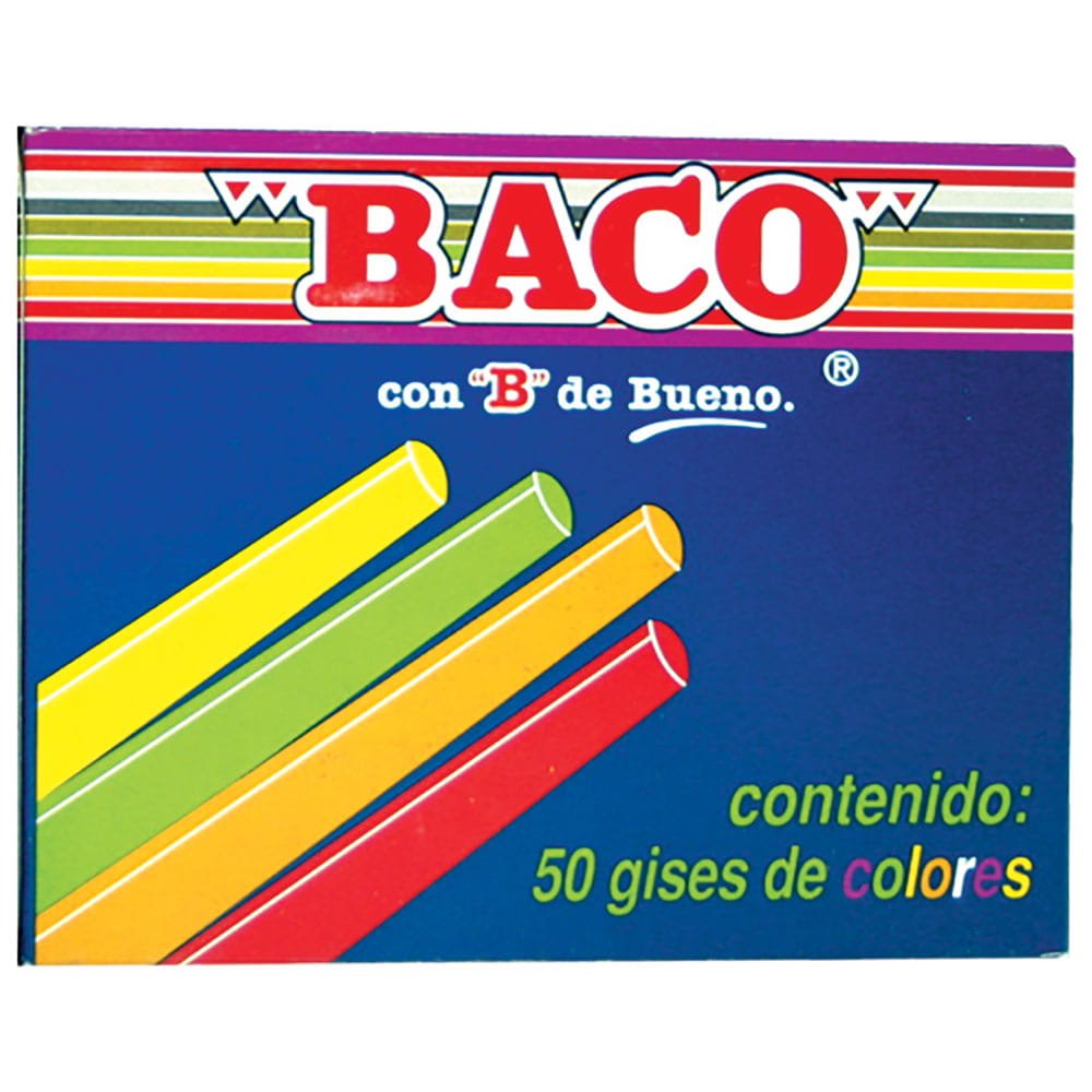 Gises Baco Caja con 50Piezas Colores