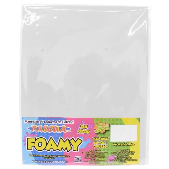Foamy Pascua Tamaño Carta Blanco Paquete 5 Piezas