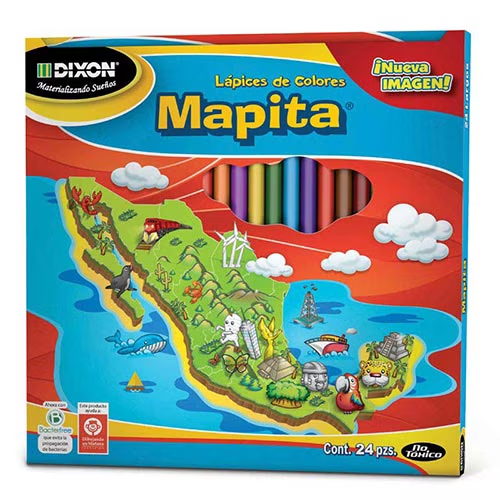Colores Dixon Mapita Largos Redondos 24 Piezas