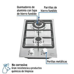 COCINA QUE 2 ACERO FOSET PAE-302ga (6 MESES DE FARANTIA)