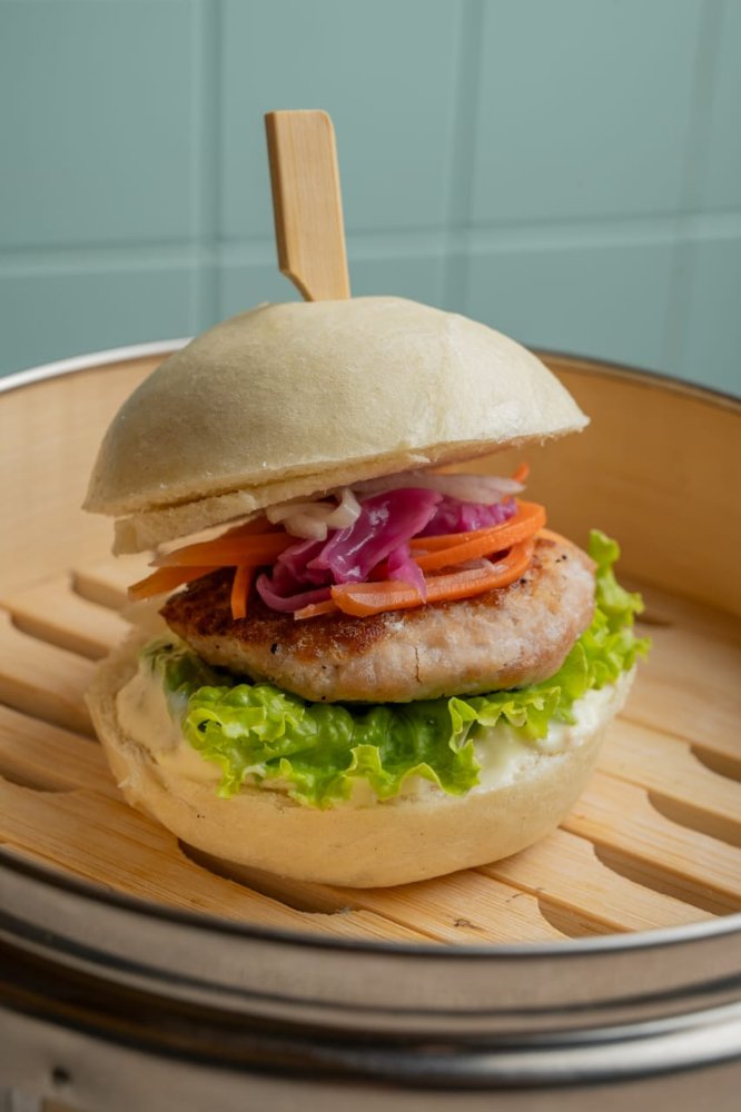 Mini hamburguesa de cerdo