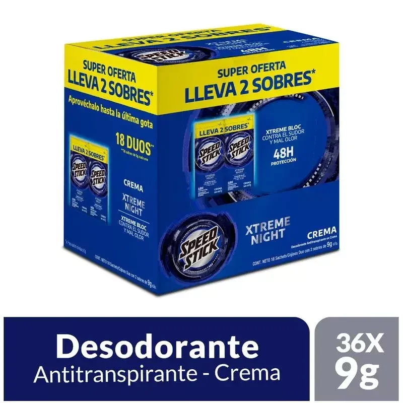 DESODORANTE SPEED STICK SOBRE DUO AZUL 36X9GR