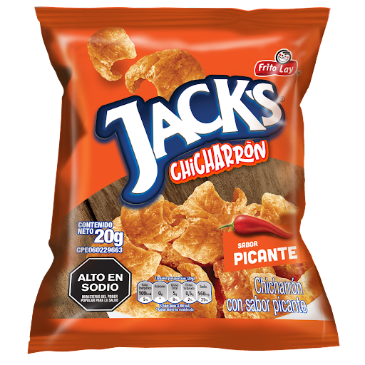 CHICHARRON JACK PICANTE 12X20GR