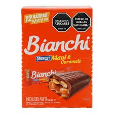 BARRA BIANCHI MANI Y CARAMELO 12X25G
