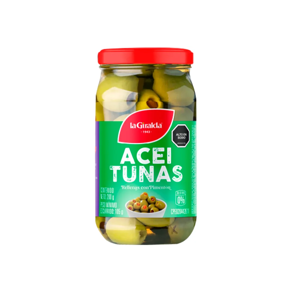ACEITUNAS RELLENAS C/PIMIENTO LA GIRALDA 490GR