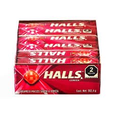 CARAMELO HALLS CEREZA X12UNI