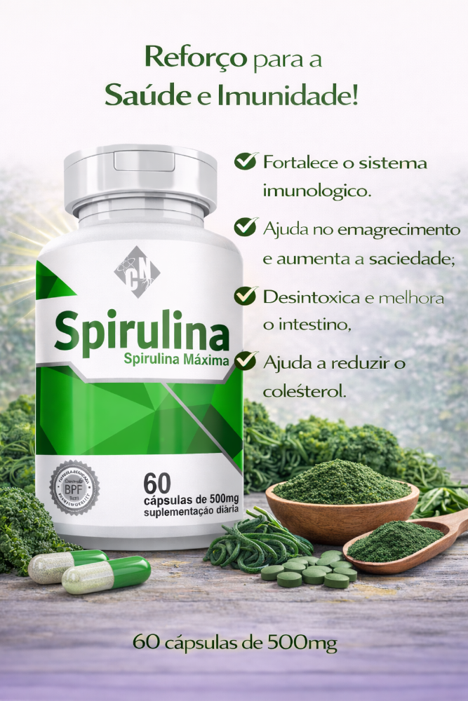 CAPSULA SPIRULINA 60/500 MG