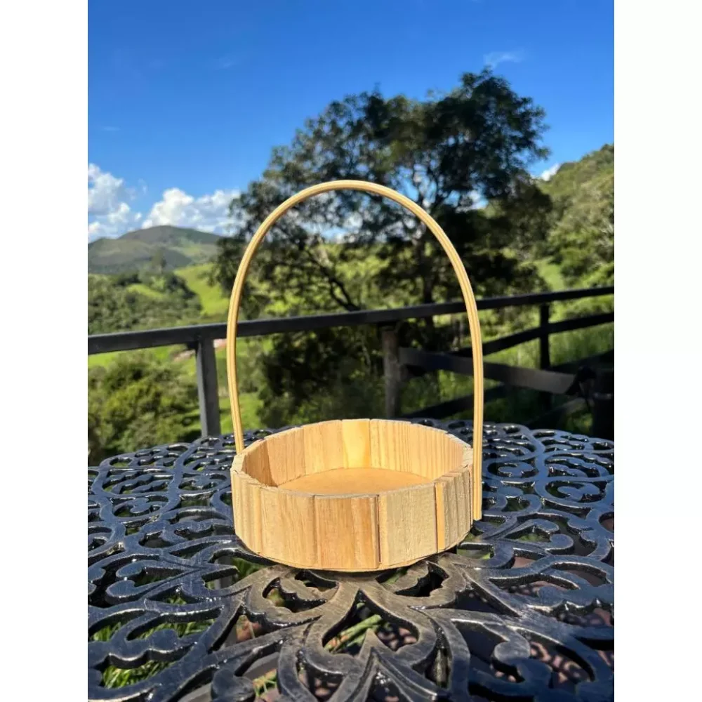 CESTA MADEIRA REDONDA GG