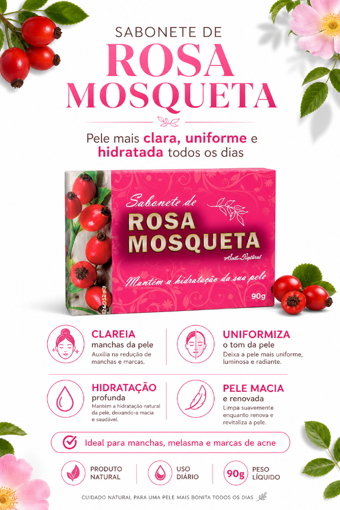 SABONETE ROSA MOSQUETA 90GR
