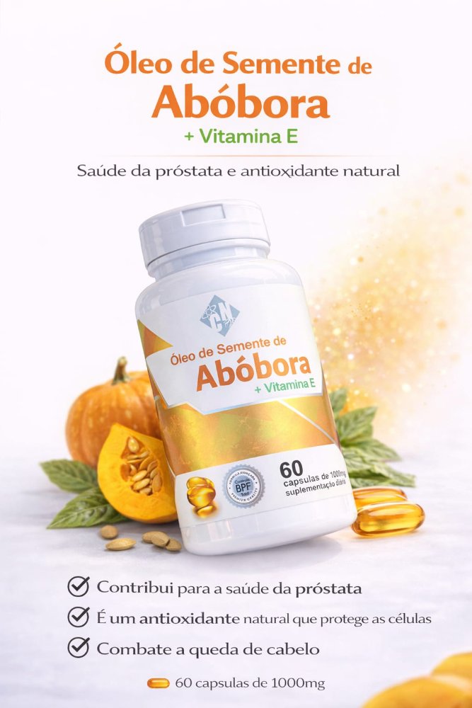 CAPSULA OLEO SEMENTE DE ABOBORA + VIT E 60/1000