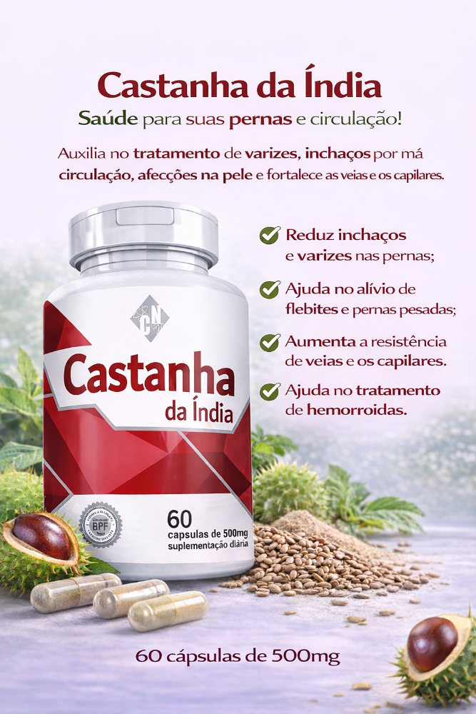CAPSULA CASTANHA DA INDIA 120/500 MG