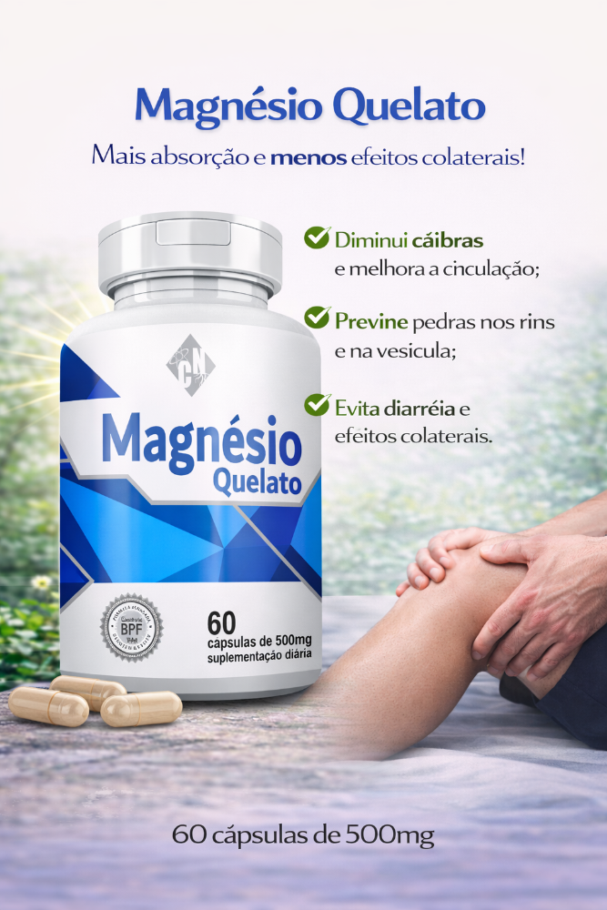CAPSULA MAGNÉSIO QUELATO 60/500 MG