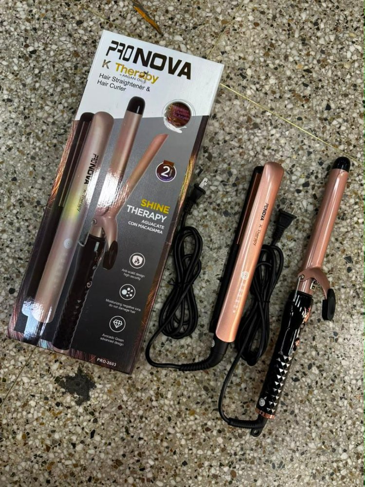 COMBO PLANCHA + ENRULADOR  PRONOVA PRO-2603