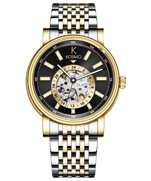 RELOJ KOSMO K9829 AUTOMATICO BICOLOR / NEGRO