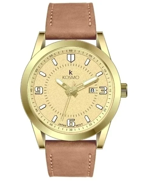 Reloj Kosmo K4211 Clásico – Movimiento Japonés DORADO