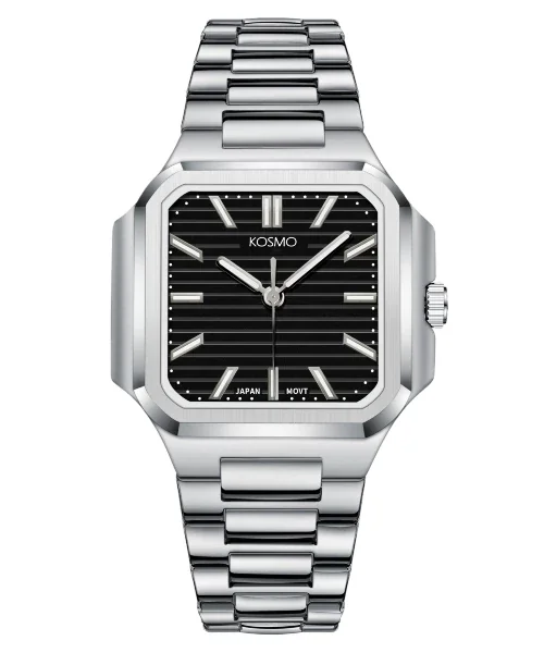 RELOJ KOSMO KT03A MOVIMIENTO JAPONES PLATA / NEGRO