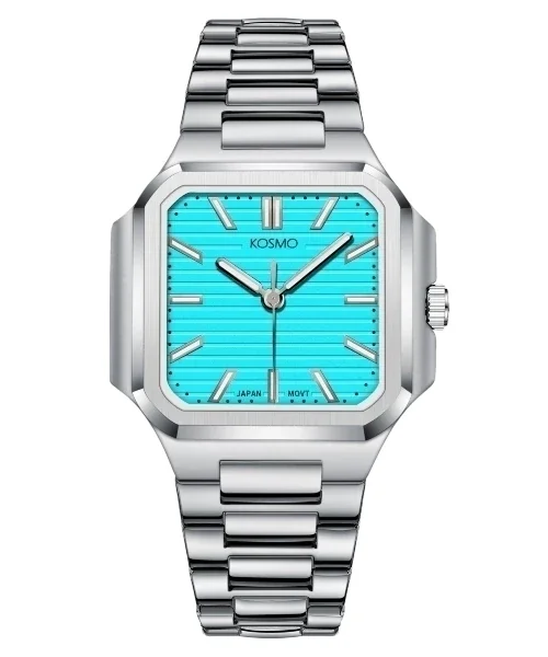 RELOJ KOSMO KT03A MOVIMIENTO JAPONES PLATA / AZUL