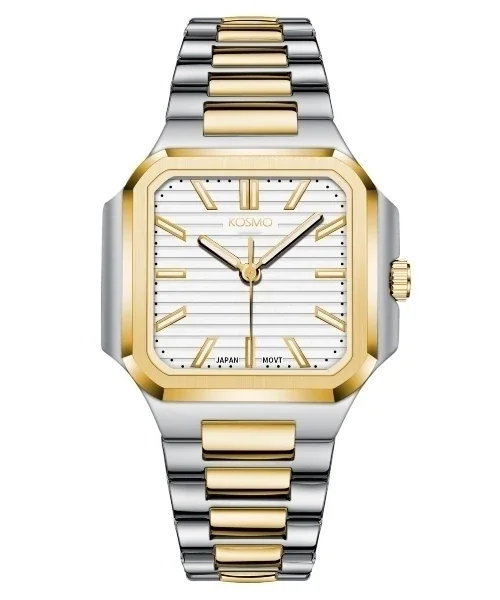 RELOJ KOSMO KT03A MOVIMIENTO JAPONES BICOLOR / BLANCO