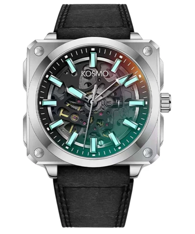 Reloj Kosmo KT26 – Automático  Plata / Tornasol