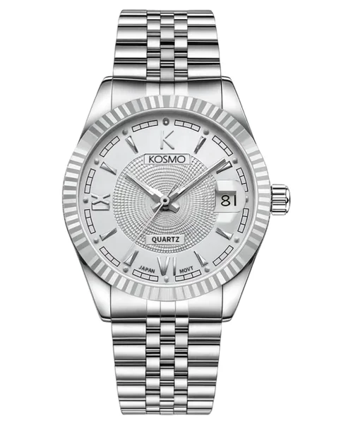 RELOJ KOSMO K629 MOVIMIENTO JAPONES PLATA / BLANCO