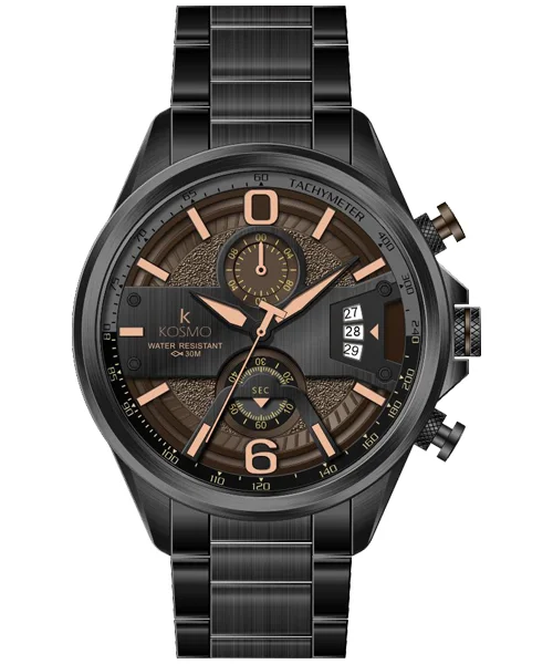 Reloj Kosmo K3848G – Cronógrafo NEGRO / MARRON