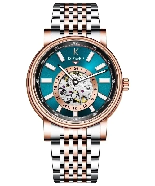 RELOJ KOSMO K9829 AUTOMATICO BICOLOR / AZUL