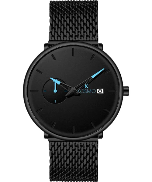 RELOJ KOSMO K3933G CLASICO NEGRO / AZUL