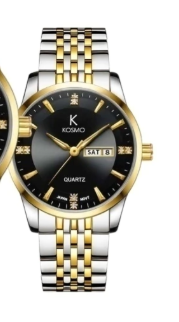 RELOJ KOSMO K884S MUJER MOVT JAPONES BICOLOR / NEGRO