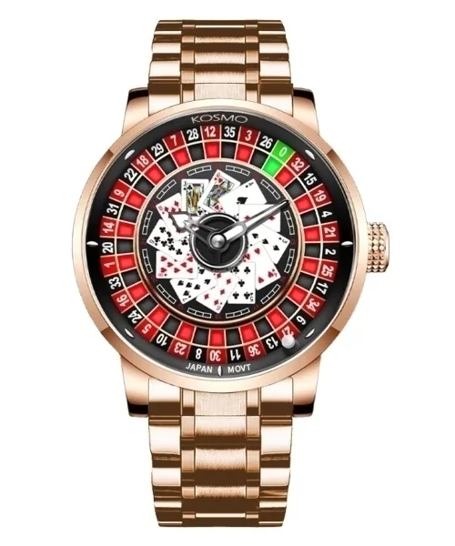 RELOJ KOSMO CASINO K9836C MOVT JAPONES COBRIZO