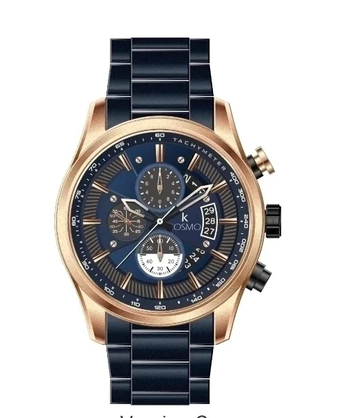Reloj Kosmo K4446 – Cronógrafo Multifunción AZUL / COBRE