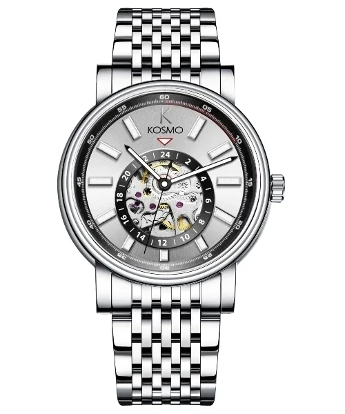 RELOJ KOSMO K9829 AUTOMATICO PLATA