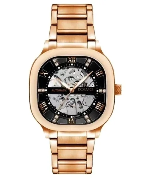 RELOJ KOSMO K9005A SQUARE AUTOMATICO COBRIZO