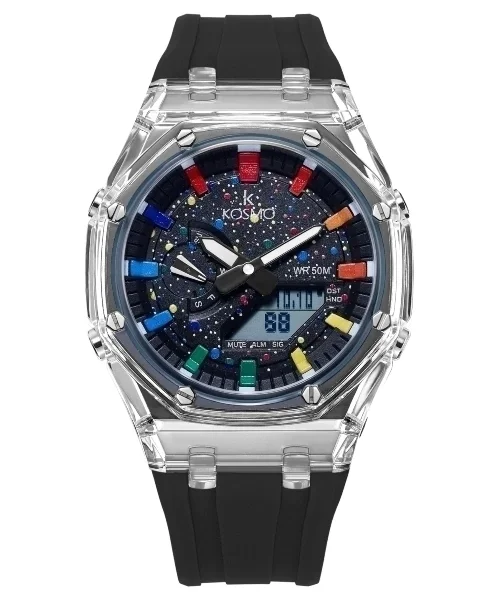 RELOJ KOSMO K4010 DUAL TIME NEGRO