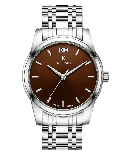 RELOJ KOSMO K9005G MOVIMIENTO JAPONES PLATA / CHOCOLATE