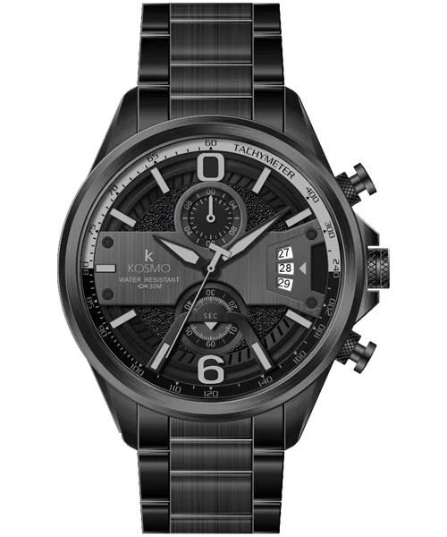 Reloj Kosmo K3848G – Cronógrafo NEGRO / NEGRO