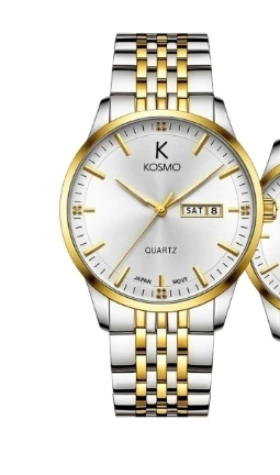 RELOJ KOSMO K884S HOMBRE MOVT JAPONES BICOLOR / BLANCO