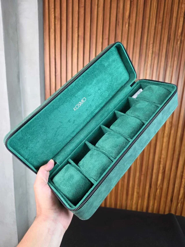 Relojera de 6 Puestos – Exterior Elegante e Interior de Lujo VERDE