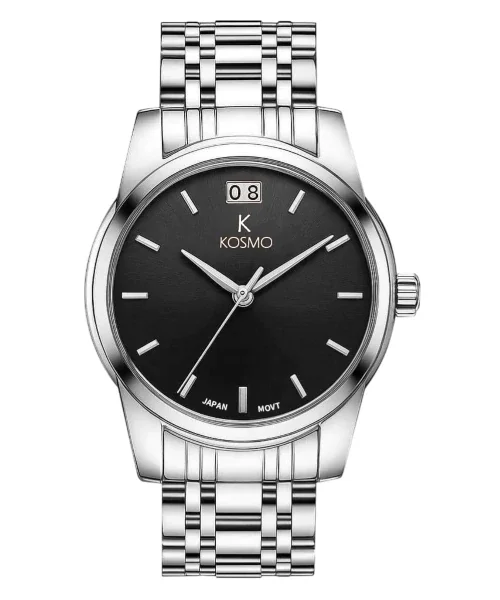 RELOJ KOSMO K9005G MOVIMIENTO JAPONES PLATA / NEGRO