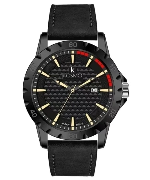 RELOJ KOSMO K4208 CLÁSICO – Movimiento Japonés Negro
