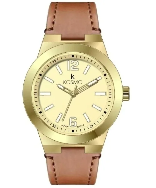 RELOJ KOSMO K4209 CLÁSICO – Movimiento Japonés Dorado