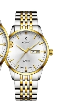 RELOJ KOSMO K884S MUJER MOVT JAPONES BICOLOR / BLANCO