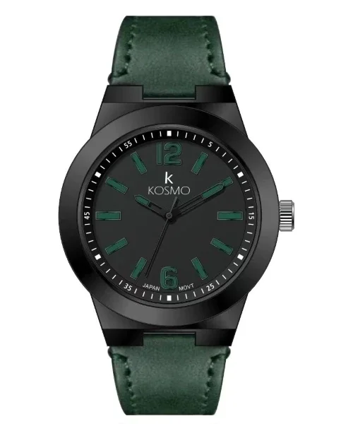 RELOJ KOSMO K4209 CLÁSICO – Movimiento Japonés Verde