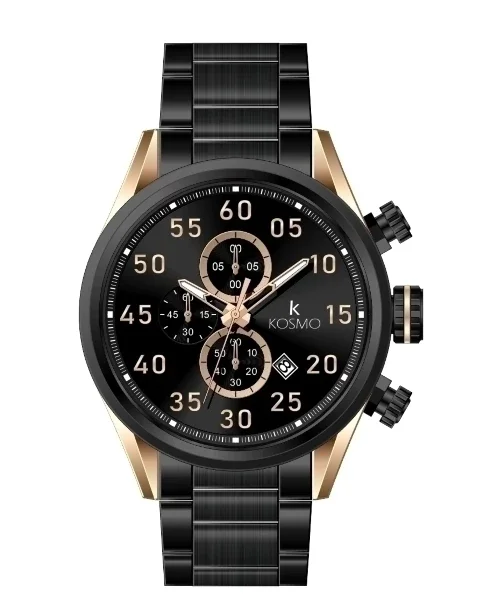 Reloj Kosmo K4449 – Cronógrafo Multifunción NEGRO / COBRE