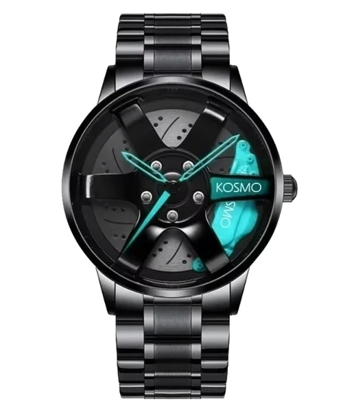 RELOJ KOSMO K2057G RIN GIRATORIO MOVT JAPONES AZUL